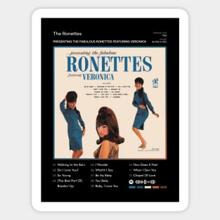 The Ronettes - Presenting the Fabulous Ronettes Featuring Veronica Tracklist Album Sticker